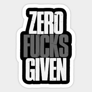 Zero Fucks Given Sticker